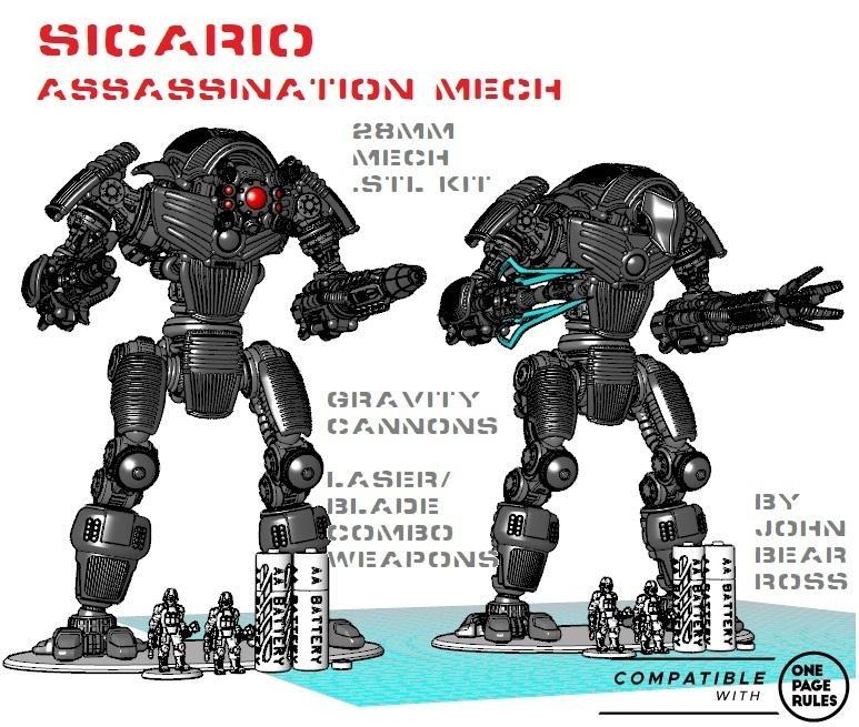 Project Cervantes-Sicario Assassination Mech (28mm)