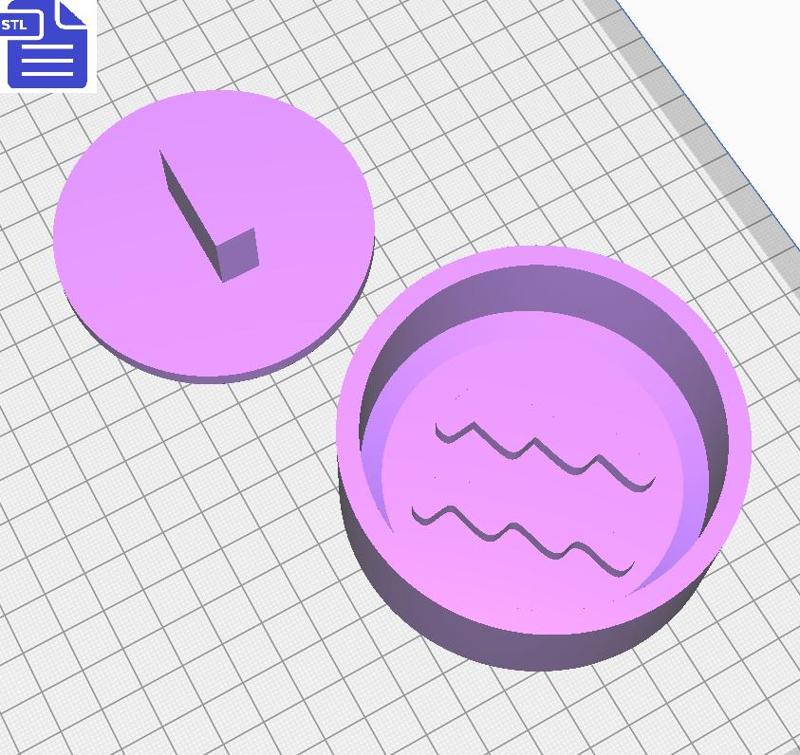 2pc Aquarius Bath Bomb Mold Press