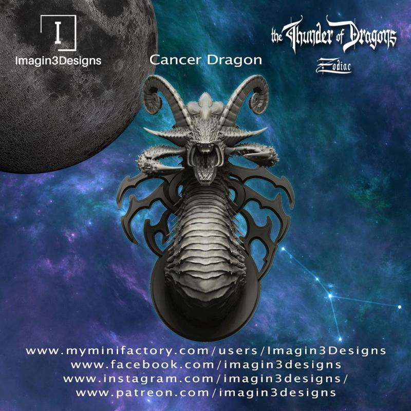 Pre-Supported Cancer Zodiac Dragon