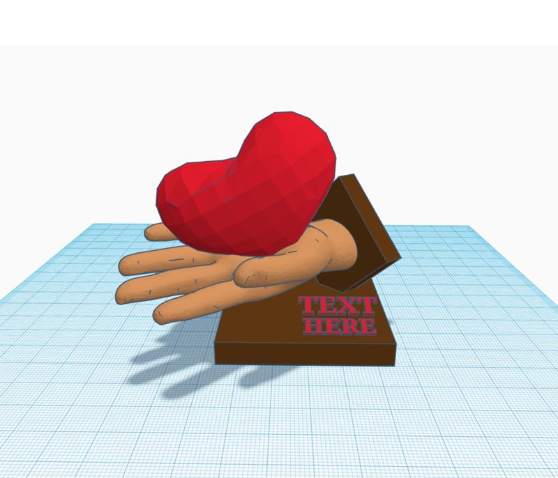Hand holding heart, Love gift