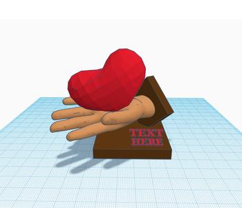 Hand holding heart, Love gift