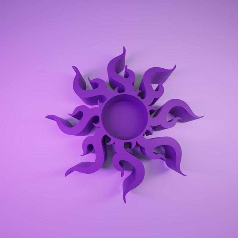 tea candle holder sun shape