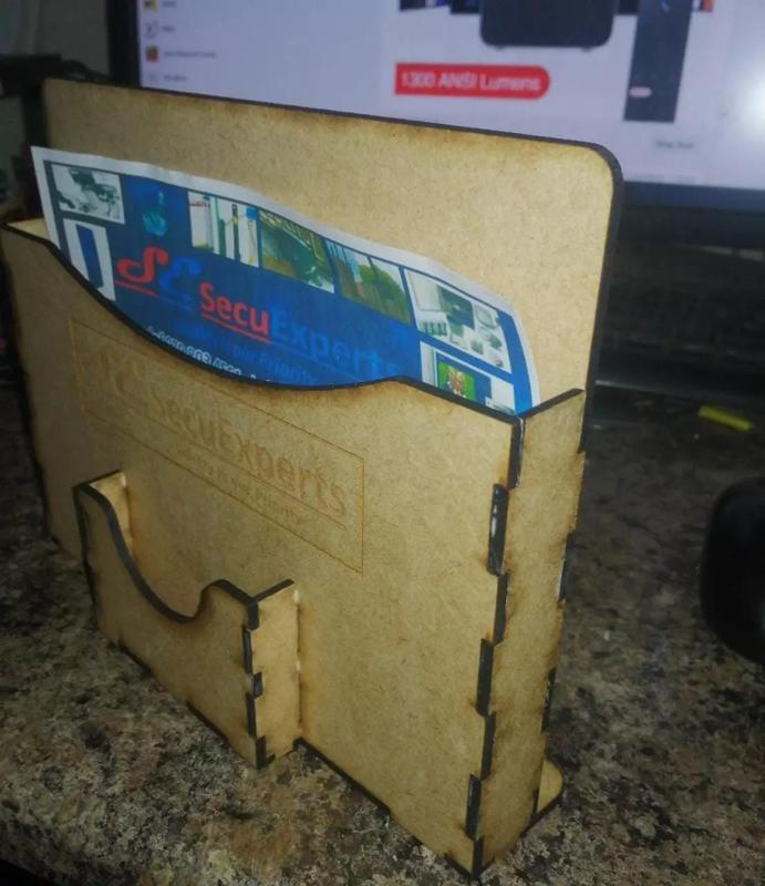 A5 Pamphlet Business card holder 3d print and Laser cut files