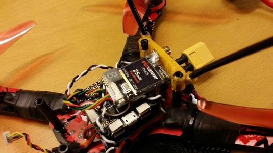 Realacc x210 / Qav-x Antenna+vtx holder for "forever tubes" foxeer 25mw version