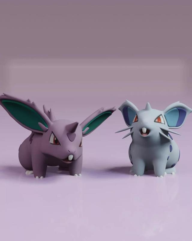 Nidoran Male Female Pokemon Fanart