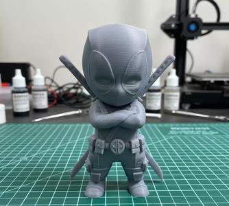 Deadpool CHIBI -3D Printable Model  One-Piece Pre-Supported