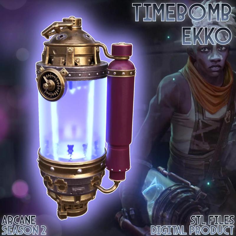 Ekko Timebomb Z Drive Cosplay Prop Arcane League of Legends