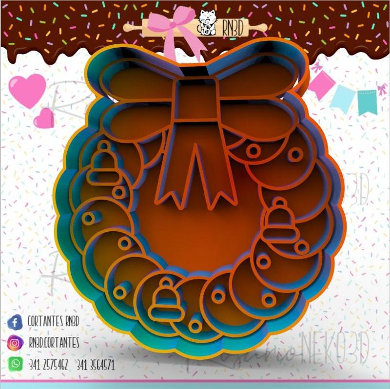 CHRISTMAS WREATH cookie cutter - CHRISTMAS WREATH cookie cutter - CHRISTMAS WREATH cookie cutter