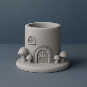 Fairy Mushroom House Pot – Cute 3D Printable Holder for Planter, Pencils, or Decor