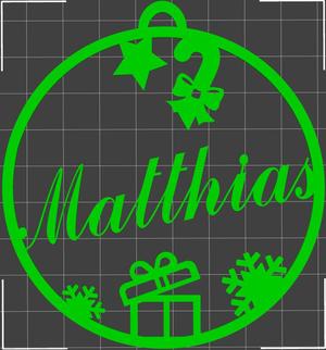 Personalized Christmas bauble "Matthias