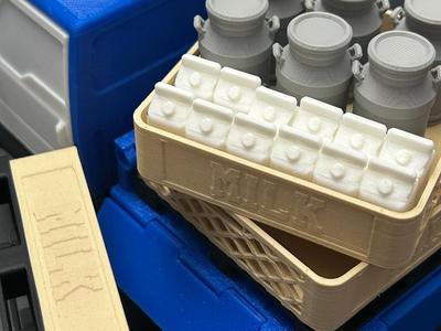 CyberBrick milkCarton, Tank, Basket & BasketPallet