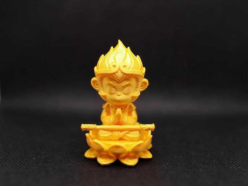 Golden meditating Wukong, One Thought to Buddhahood