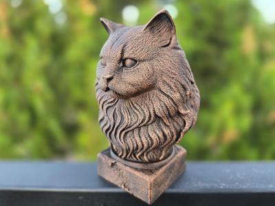 BRITISH LONG HAIRED CAT BUST
