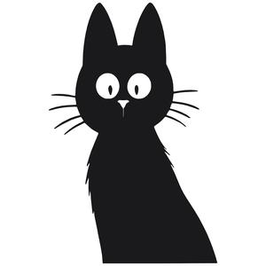 Cat Silhouette Line Art Home Decor Wall Art 5