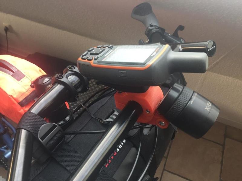 Integrated Garmin & Bike Light Handlebar Mount for Jones Bar & Surly Moloko