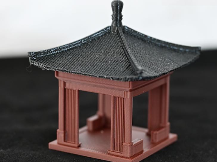 Classical Chinese Pavilion with a Hipped Roof