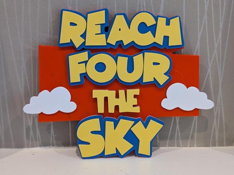 Toy Story Reach Four The Sky Cake Topper