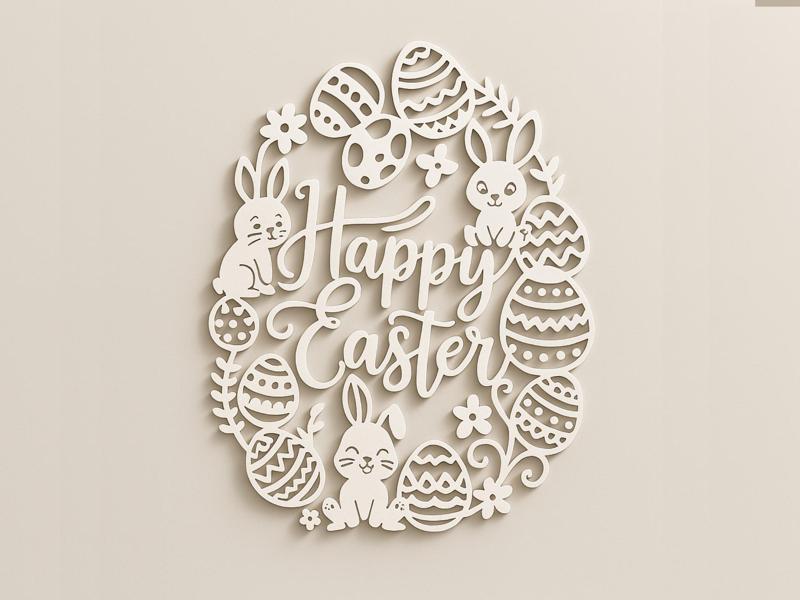 Happy Easter Decoration Sign – Easter Wall Art