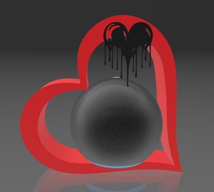 Suporte Alexa Echo Dot 4a e 5a Geração Love Version 2 +++