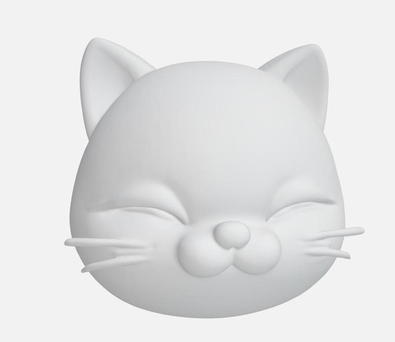 cute round cat head