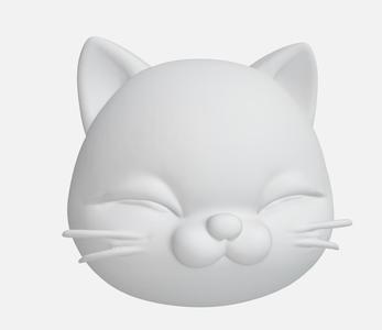 cute round cat head
