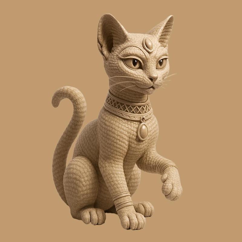 Regal Bastet: Egyptian Cat Goddess Figurine