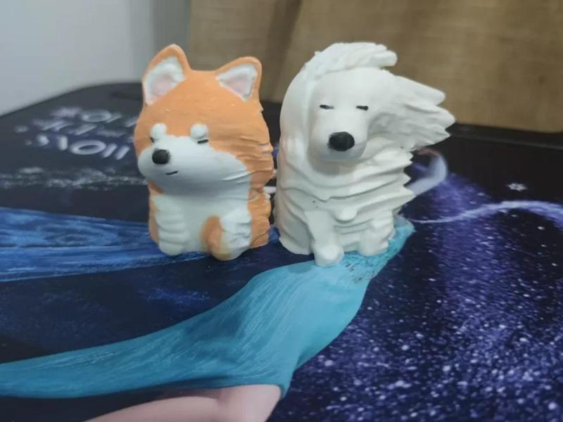 Scribbled Puppy (Windblown Puppy) - Akita Shiba Inu