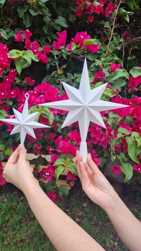 KIT CHRISTMAS PINE TREE TOP STAR ORNAMENT AND PENDANT