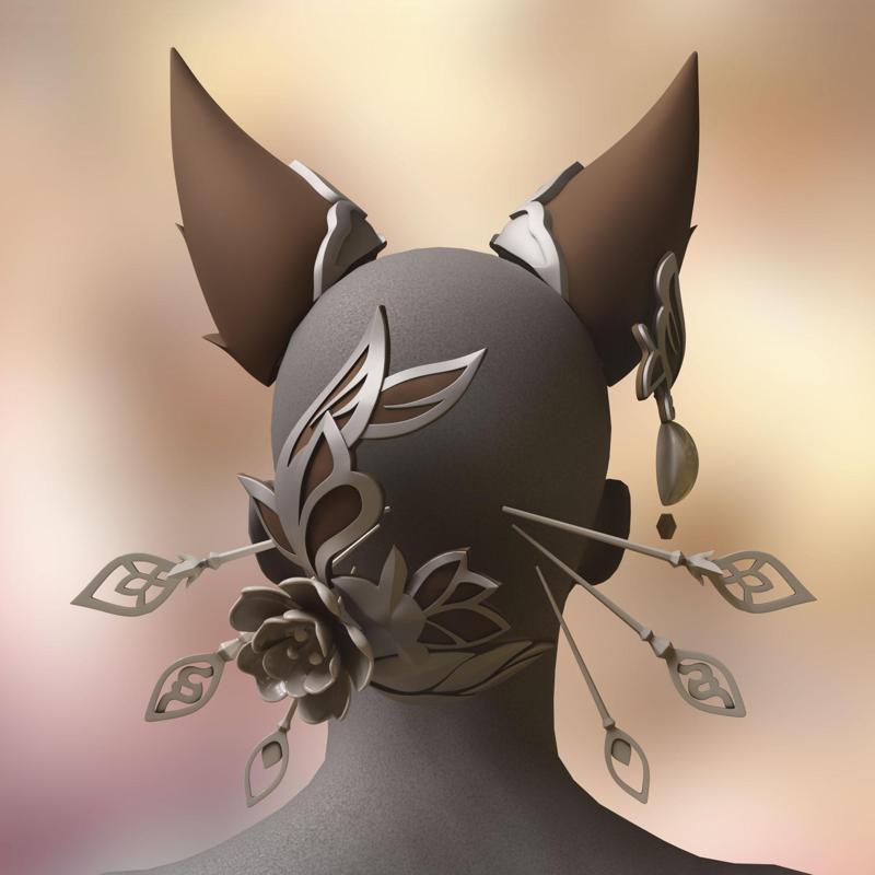 Honkai Fugue Cosplay Kit Hairpins and Ears