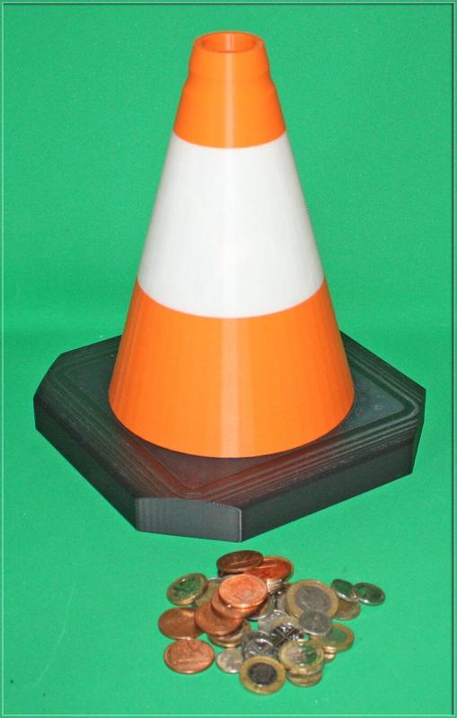 Traffic Cone Coin Bank - Money Box