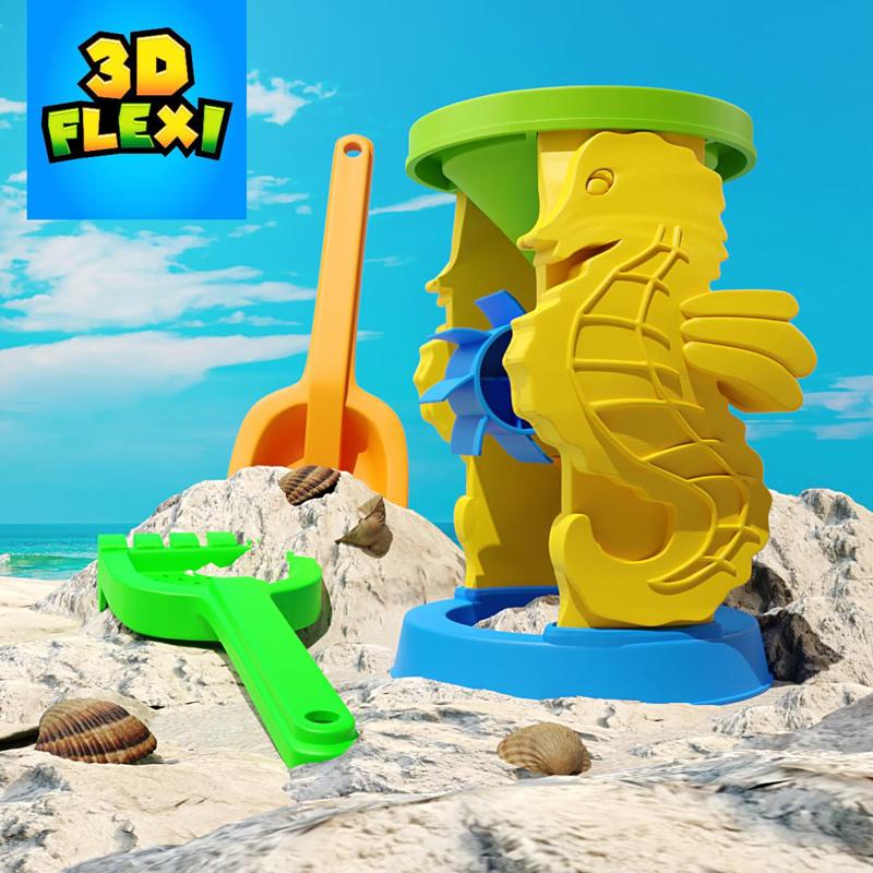 BEACH TOY IN THE SAND in SUMMER