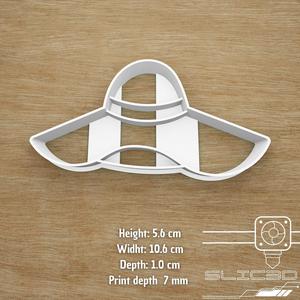 BEACH HAT COOKIE CUTTER, BEACH COOKIE CUTTER, SUMMER COOKIE CUTTER