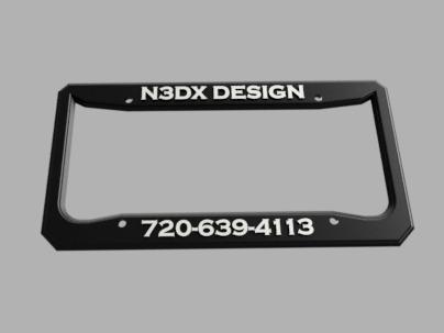 N3DX Design License Plate Frame