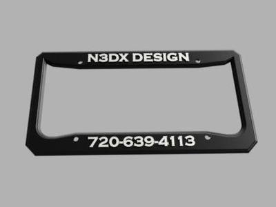 N3DX Design License Plate Frame
