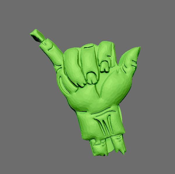 Hang Loose Zombie Hand Solid Model for bath Bomb, Mold Making, Vacuum Forming, Silicone Mold Making