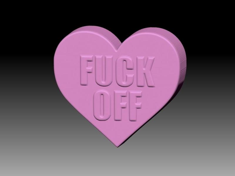 FUCK OFF HEART  SOLID SHAMPOO AND MOLD FOR SOAP PUMP