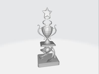 Super Star Cup Trophy Mario Kart Lowpoly