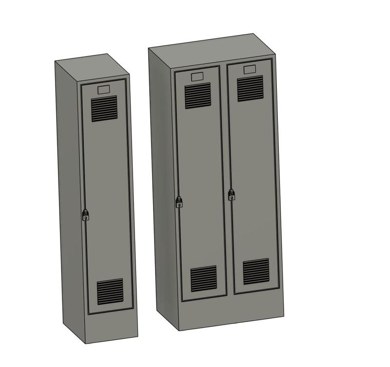 Dílenské plechové skříňky / metal workshop cabinet H0 1/87 +3mf