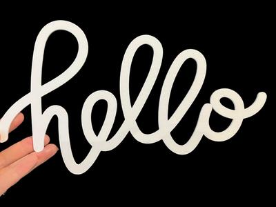 "Hello" Word Wall Art – Simple & Stylish 
