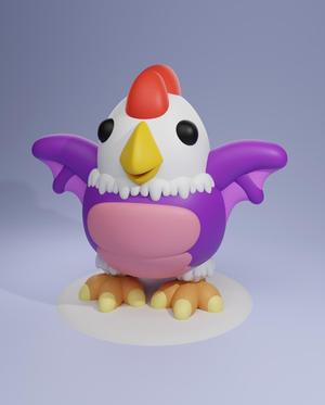 Cute Chibi Dragon Chicken