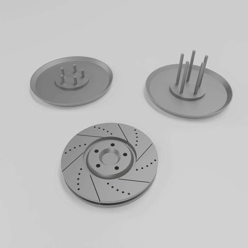 🛞 Brake Disc Coaster – Linear Edition (Mini Set)