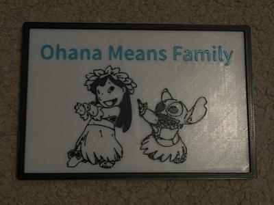 Lilo & Stitch - Ohana Means Family Sign