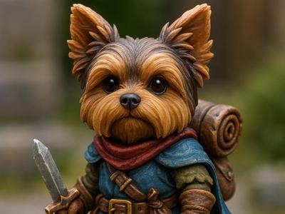Yorki adventurer miniature