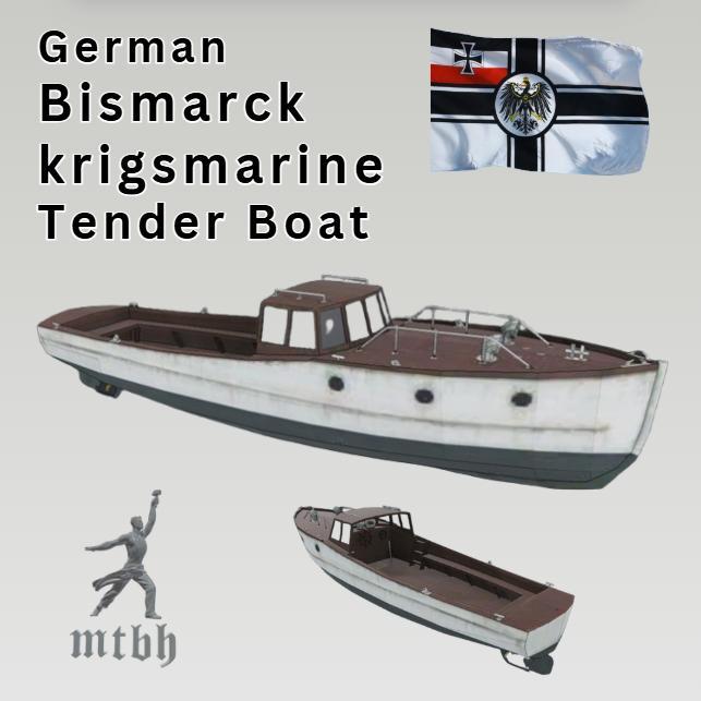 German warship Bismarck Tender Boat