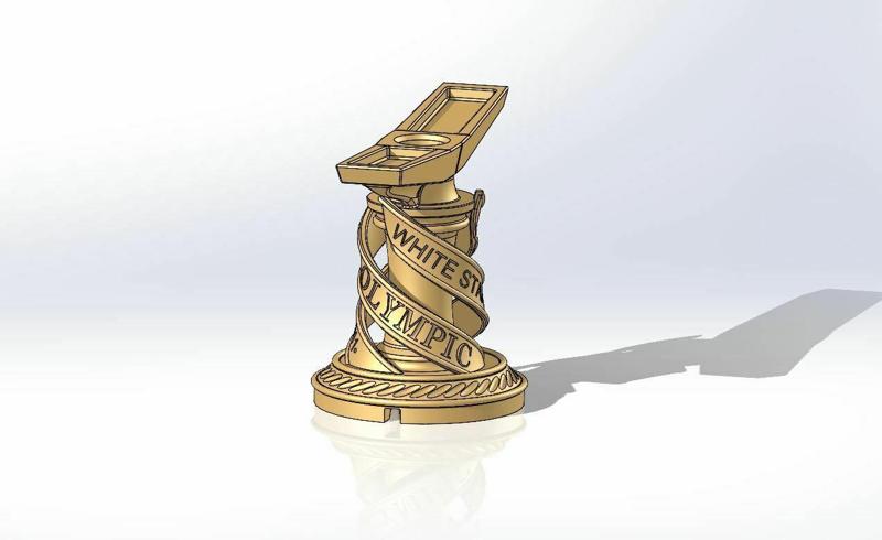 RMS OLYMPIC SCALE MODEL PEDESTAL 1:400