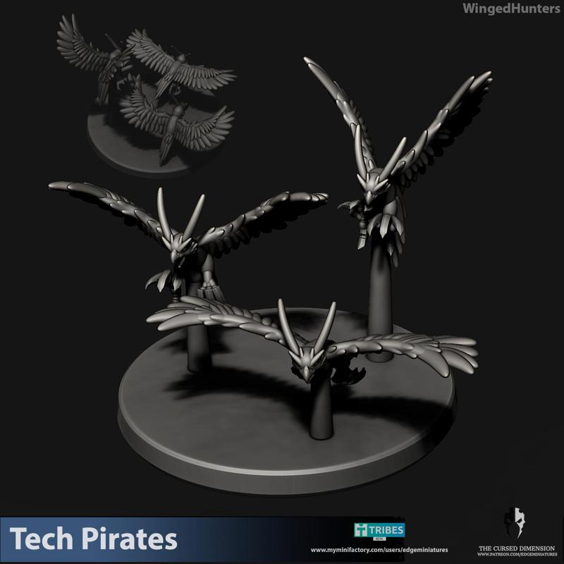 Winged Hunters Flock - Tech Pirates - 28mm
