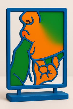 Biting the Hand - Bold Frame Sculpture