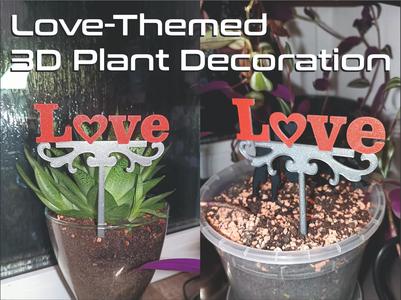Love-Themed 3D Plant Decoration