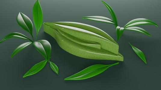 Butterpress in wildgarlic shape