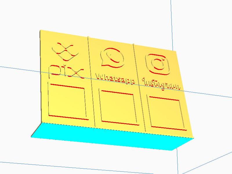 Placa Pix, instagram and whatsapp board